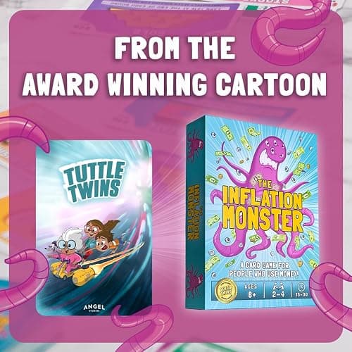 ANGEL STUDIOS Inflation Monster Card Game | Educational Card Game for Kids Ages 8+ | Family Board-Game | Learn Money, Math, Investing, & Inflation | 2-4 Players | Tuttle Twins thumbnail 7