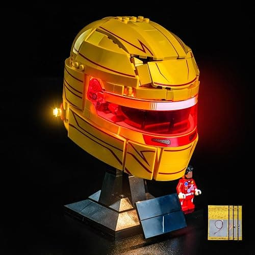 BRICKSHINING LED Lighting Compatible with LEGO 43022 Scuderia Ferrari HP Lewis Hamilton Helmet - JUST Lights,Light Kit Compatible with LEGO 43022,NOT Included The Model thumbnail 5