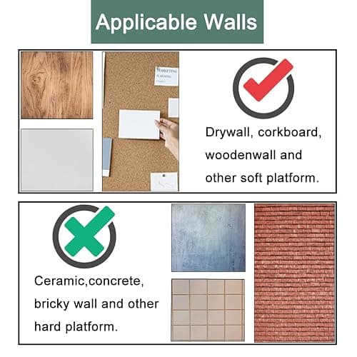 30 PCS Push Pins Picture Hangers Wall Hooks, Double Headed Thumb Tacks for Wall Hangings, Renter Friendly Decor Small Picture Frame Hangers for Drywall Cork Board Home Office Photo Decorations(Black) thumbnail 5