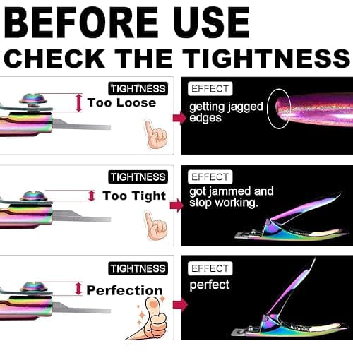 Chameleon Premium Adjustable Nail Clippers with Magnets Sizers for Acrylic Nails, Stainless Steel Nail Cutter Trimmer for Artificial Fake False Tips Manicure Sharp Blade Clip Tool for Salon Beauty thumbnail 5