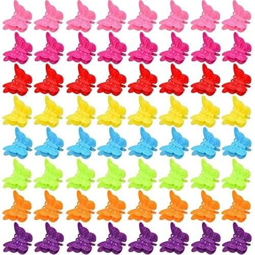 100 Packs Assorted Color Butterfly Hair Clips, Beautiful Mini Clips Accessories for Women and Girls, Random - Multicolor - Image 1