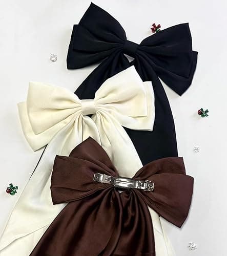 Hair Bows for Women Girls 8 PCS Hair Ribbon Bow Hair Clips with Long Tails Vintage Hair Accessories for Women thumbnail 5