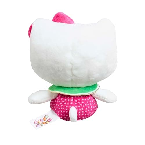 Hello Kitty Macedonia Scented Plush, 12cm Soft Toy in Pink Dress, Fruity Fragrance, Official Licensed Mini Collectable Plush, for Hello Kitty Fans, Suitable for Ages 4+ thumbnail 4