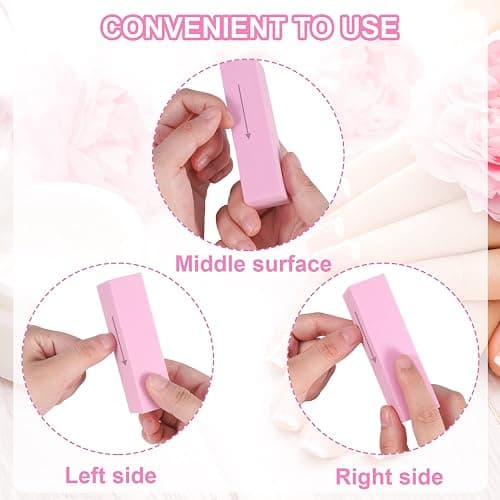 Fuyamp 10 Pcs Nail Buffer Block, Professional 120 Grit Nail Sanding Blocks for Natural Acrylic Nails, Nail Buffer Blacks Manicure Pedicure Tools for Gel Nails Salon Home Use (Pink) thumbnail 3