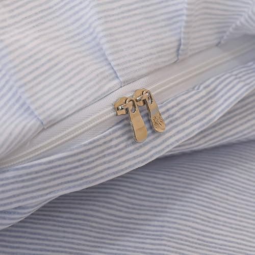 MOTNTD Blue Floral Duvet Cover Full Blue Ruffle Boho Comforter Cover Full Size Coquette Cotton Cozy Lightweight Duvet Cover Set with Hidden Zipper Cute Bedding Sets Aesthetic Duvet Protector thumbnail 6