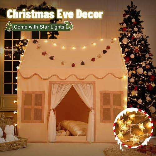 Senodeer Kids Play Tent Indoor: with Mat, Tassel Garland - Girl Tent Indoor Playhouse for Kids Toys for Boy Girl Birthday Gift thumbnail 4