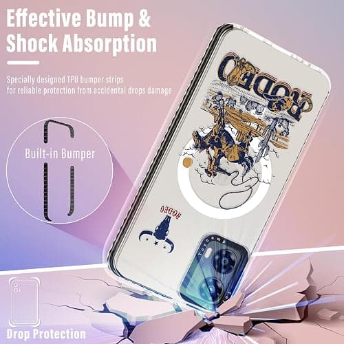 Toycamp for Moto G 5G 2024 Case - Compatible with MagSafe Women Girls Cute Phone Cover Magnetic with Shockproof Protective Girly Pretty Designer Funda for Motorola G 5G 2024, Cowboys thumbnail 5