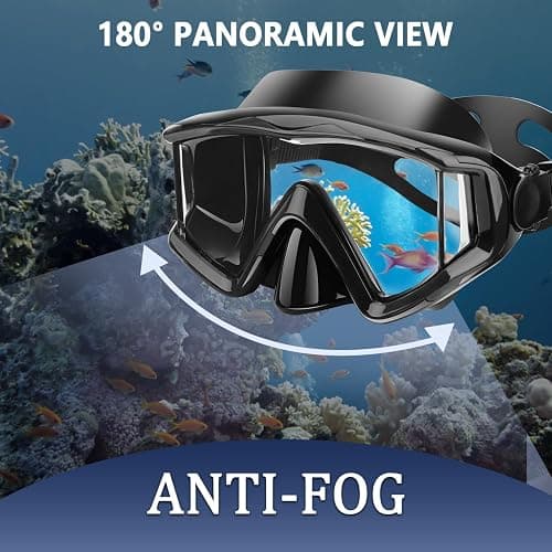 Diving mask Anti-Fog Swimming Snorkel mask Suitable for Adults Scuba Dive Swim Snorkeling Goggles Masks thumbnail 5