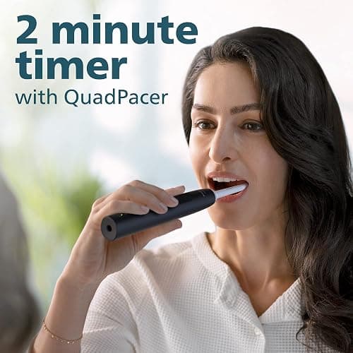 Philips Sonicare 4100 Rechargeable Electric Toothbrush, with Pressure Sensor, 2 Intensity Settings, SmarTimer and QuadPacer, 14-Day Battery Life, Black, Model HX3681/24 thumbnail 5
