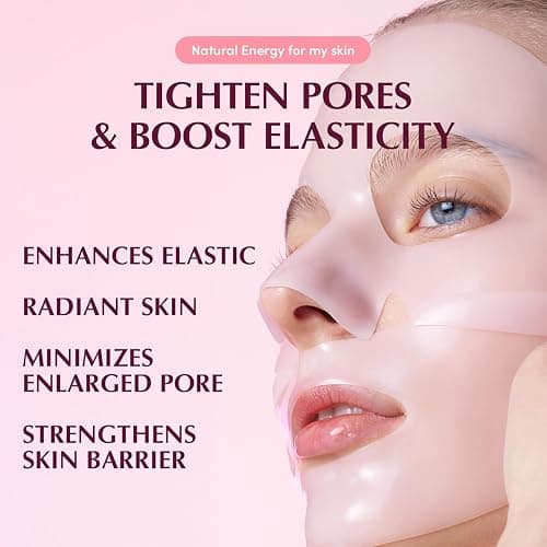 EQQUALBERRY Collagen Pore-Tight Up Mask - PDRN & Low Molecular Collagen for Pore Minimizing and Firming | Korean Collagen Face Mask for Glass Skin, 4 Sheets, 1.01 OZ. thumbnail 4