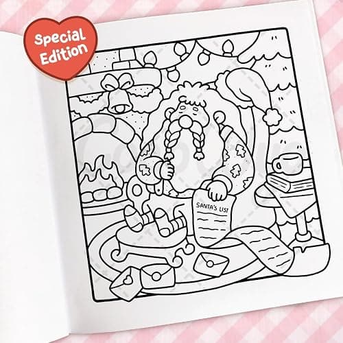 Cozy Christmas: Coloring Book for Adults and Kids (Cozy Spaces Coloring) thumbnail 2