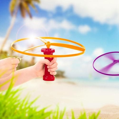Battat - Flying Disc Launcher Toy Helicopter with 2 Launchers & 4 Discs - Screen-Free Outdoor Summer Toys for Active Play - No Batteries Required Kids Launch Game Set for Ages 3+ - Skyrocopter thumbnail 2
