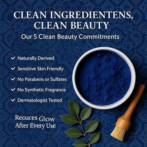 Dar Marwa Moroccan Nila Powder | 100% Pure Saharan Indigo | Brightens & Evens Skin Tone | Face & Body Blue Clay Mask | Traditional Moroccan Skincare | 1.7 Oz thumbnail 7