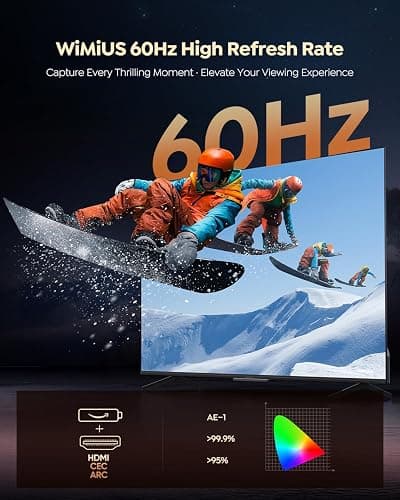 [Built-in Apps/4K Support] Smart Outdoor Projector with WiFi and Bluetooth, Movie Projector, DoIby Audio with Dual Speaker, Auto Focus w/ YouTube&PrimeVideo Proyector, Upgrad P62 Pro thumbnail 8