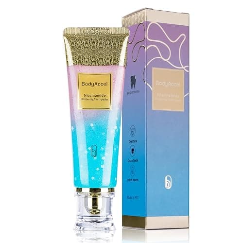 BodyAccel Niacinamide Whitening Toothpaste, Brightens and Whitens Teeth, Stain Removal Natural Gentle, Fresh Breath - Image 1