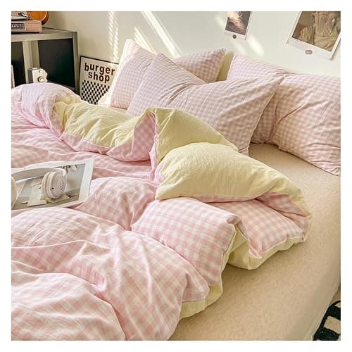 CHYLMAPHEN Quilt Cover Quilt Cover Plaid Style Duvet Covers Double Side Bed Cover Home Comforter Covers(Color 1,Full 180x220cm 1pc) - Image 1
