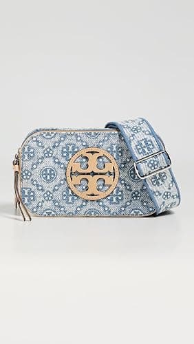 Tory Burch Women's Miller T Monogram Denim Mini Crossbody Bag thumbnail 2