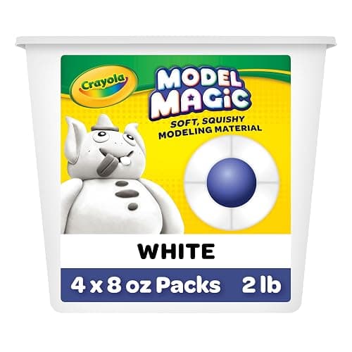 Crayola Model Magic White, 4-Pack (8 oz Each) – Air-Dry Modeling Clay Alternative for Kids, Christmas Gifts for Grandkids & Toddlers, Reusable Sculpting Material thumbnail 3