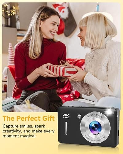 Digital Camera, 44MP FHD 1080P Digital Point and Shoot Camera with Anti Shake, Smile Capture 16X Zoom,Compact Small Camera for Teens Girls Kids Adults thumbnail 7