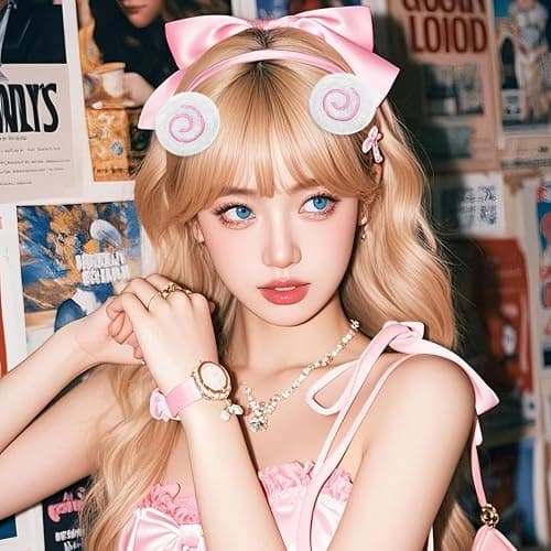 2Pcs Fish Cake Hair Clips, Cute Fuzzy Hair Clips for Women Cutecore Accessories, Kawaii Lolita Accessories Stylish Headpieces for Cosplay Halloween New Year Party thumbnail 5