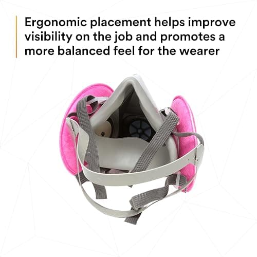 3M Half Facepiece Reusable Respirator Assembly Kit 6191, Size Small, P100, Lightweight, Comfortable, Easy to Adjust, Includes 2091 Particulate Filter, Welding, Soldering, Asbestos thumbnail 6