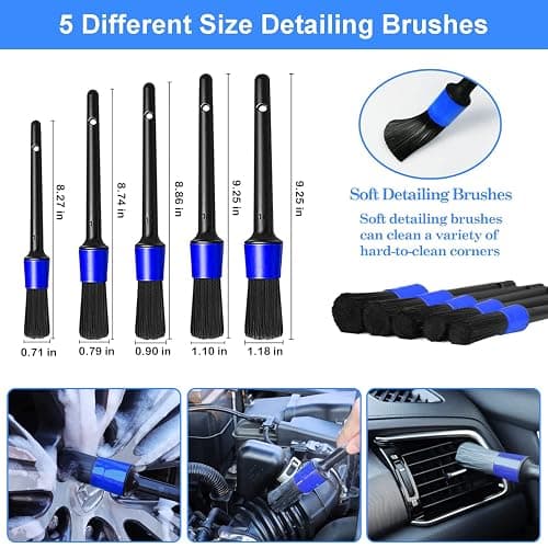 26Pcs Car Detailing Brush Set, Car Detailing Kit, Car Detailing Brushes, Car Cleaning Kit, Car Windshield Cleaning Tool, Professional Car Care kit - Car Wash Brush kit for Interior Exterior Wheels thumbnail 4