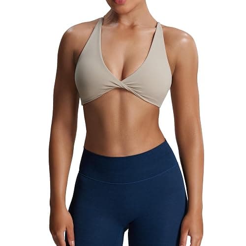 Aoxjox Women's Workout Sports Bras Fitness Sienna Low Impact Bra Yoga Crop Tank - Image 1