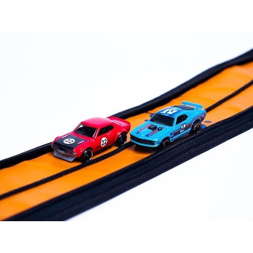 Hot Wheels Tara Toy: ZipBin Wheelie Track Pack - Unzips Into A Racetrack Mat, Holds 100 Toy Cars, Storage & Play, Circle Tire Design, Kids Ages 3+ thumbnail 7