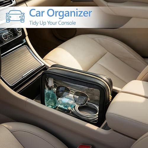 PACKISM Clear Makeup Bag - TSA Approved Toiletry Bag for Carry-on & Checked Luggage, Water Resistant Car Storage Organizer with Reinforced Seams thumbnail 3