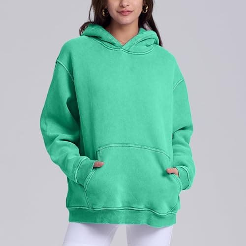 FAIABLE Mens Hoodies Oversized Unisex Acid Wash Hoodie Heavyweight Fleece Vintage Cotton Sweatshirt Men Women Streetwear thumbnail 3