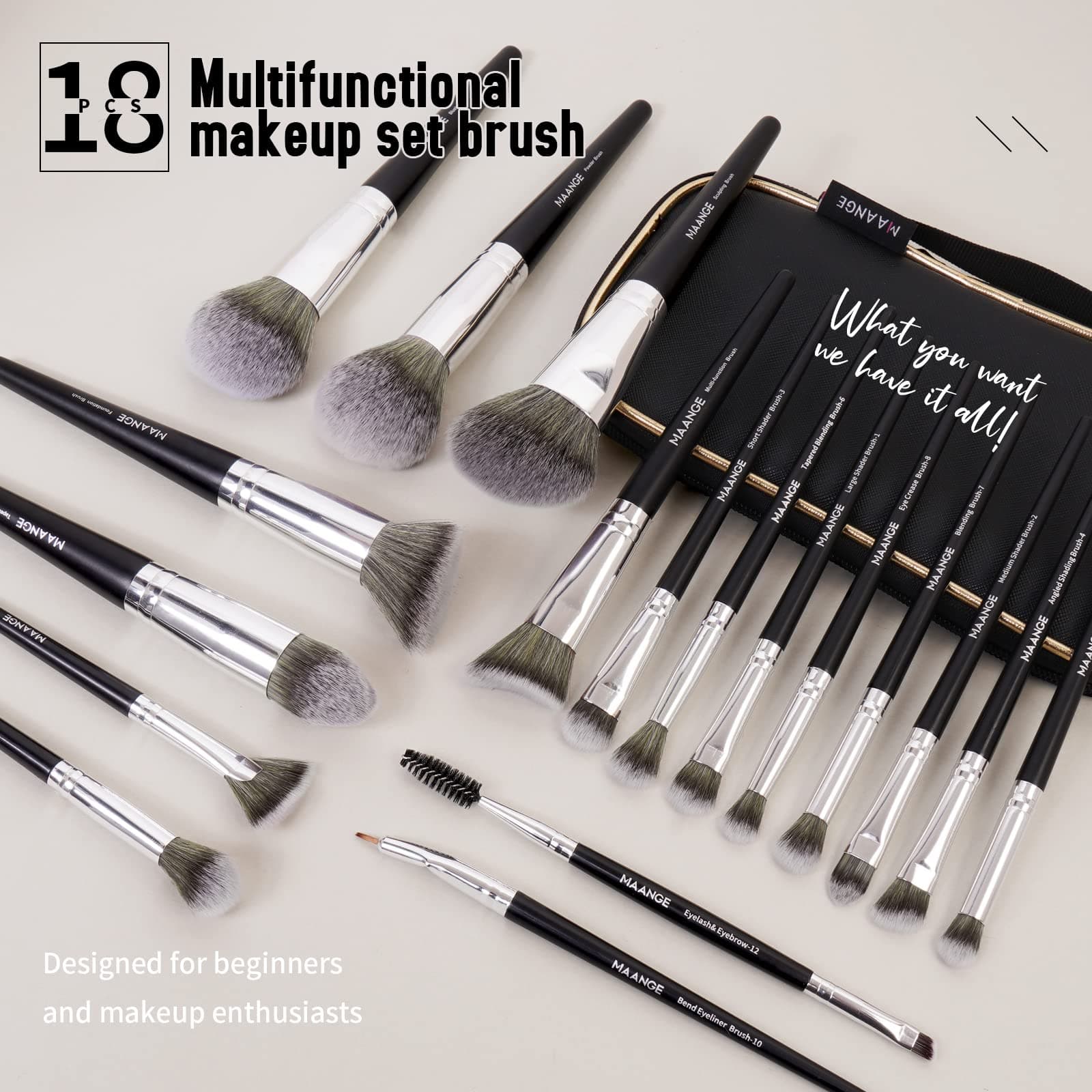 Brochas de Maquillaje con Estuche  thumbnail 5