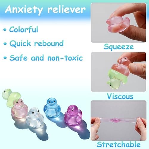 Mini Duck Sensory Toys 24 Pack Fidget Toys for Kids, Treasure Box Toys Fidgets for Classroom, Sensory Toys for Kids with Autism, Easter Gift thumbnail 3