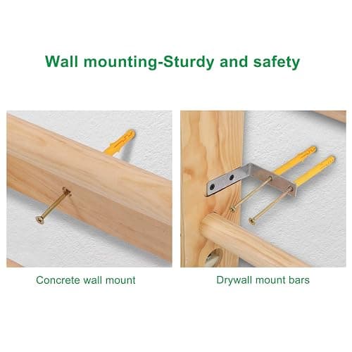 JOYMOR Gymnastics Wood Stall Bar, Multi-use Swedish Ladder- Wall Mounted Pull Up Bar-Physical Therapy for Stretching and Various Exercises,Indoor Home Gym Workout Yoga thumbnail 5