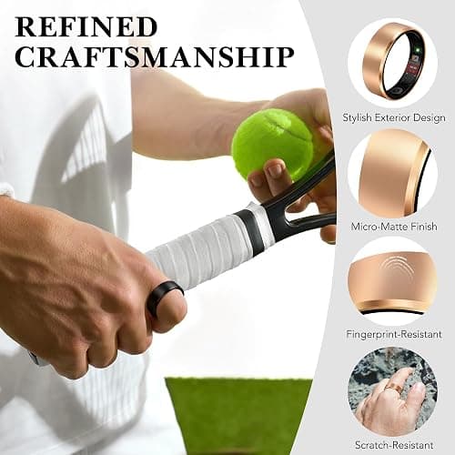 Milavan Smart Ring 2.0 for Women Men, Slim Scratch & Fingerprint Resistant Design, Advanced Chip Fitness Tracker, Sleep, Stress & Activity Monitoring, Waterproof, No Subscription Fees, Silver 10 thumbnail 6