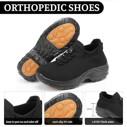 Comfort Wear Orthowear Shoes for Women Men, Unisex Orthopedic Shoes for Women Breathable Comfortable Plantar Fasciitis Ortho Sneakers Running Walking Non Slip Stretch Cushion Comfortwear Shoe thumbnail 6