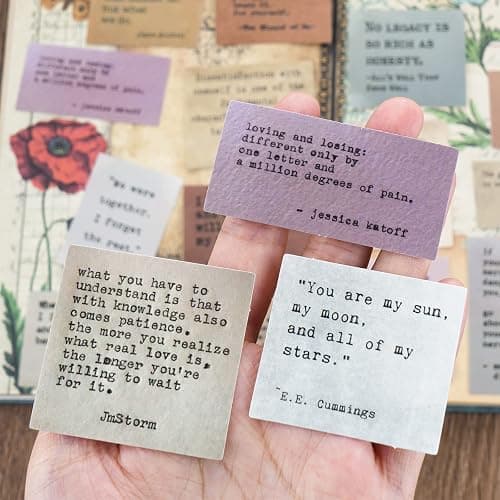 LakoArt 180 Pieces Retro Typewriter Style Motivational Quotes Stickers (3 Pcs. Each), Inspirational Vintage Journaling Stickers, Famous Words Scrapbook Sticker for Planner Bullet Junk Journal Laptops thumbnail 4