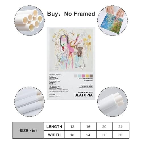 LICOME Beabadoobee Beatopia 2022 Canvas Poster Wall Decorative Art Painting Living Room Bedroom Decoration Gift Unframe-style12x18inch(30x45cm) thumbnail 2