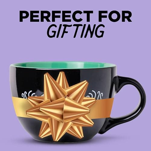 Silver Buffalo FRIENDS Central Perk Black Ceramic Mug Oversized for Coffee, Soup, 24 Ounces thumbnail 7