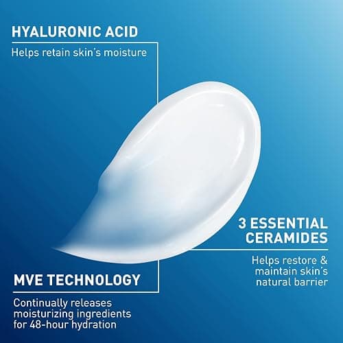 CeraVe Moisturizing Cream, Face Body Moisturizer, Normal to Dry Skin, 8 Fl Oz thumbnail 4
