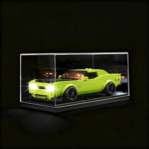 LBASE Wireless LED Light Kit for Lego Speed Champions - Car Building Blocks Lighting Set with Transparent Display Box, 1 Set + 1 Box of Random Lights (Model Not Included) - Image 1