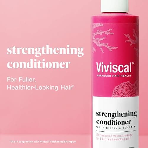 Viviscal Hair Strengthening Conditioner – Strengthens and Reduces Breakage for Fuller, Healthier Hair – With Biotin, Keratin and Marine Extracts – 250ml (8.45 Fl Oz) thumbnail 2