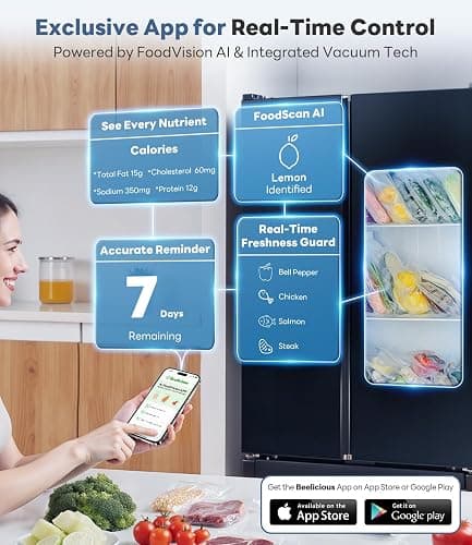 Vacuum Sealer Machine with AirLock ProSeal System, 10-in-1 Vacuum Sealer for Food, Dry & Moist Modes, Compact Design with Digital Timer, Built-in Cutter & Roll Storage, Stainless Steel thumbnail 7
