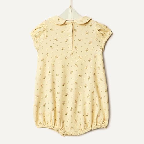 Amazon Essentials x Sofia Grainge Baby Girls' Short Sleeve Peter Pan Collar Romper, Pack of 2 thumbnail 5