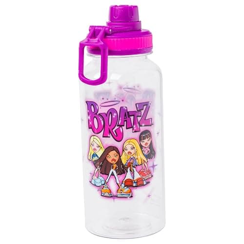 Silver Buffalo Bratz Airbrush Featuring Yasmin, Sasha, Jade, and Cloe Twist Spout Plastic Water Bottle with Stickers You Stick Yourself, 32 Ounces thumbnail 11
