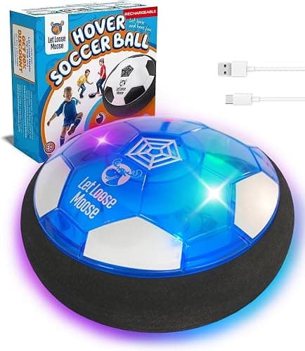 Let Loose Moose Hover Soccer Ball - Boys Birthday Gifts - Indoor Hoover Balls for Kids Age 6, 7, 8, 9, 10, 11, 12 Year Old - Light-Up Toy Game for Kid - 6-8, 8-12 - Rechargeable - 1pk - Image 1