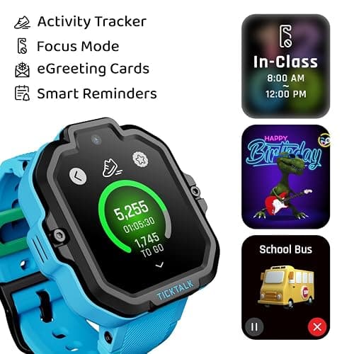 TickTalk 5 Kids Smart Watch with GPS Tracker, Voice & Video Calling, Texts, SOS & Parental Controls | Safe 4G LTE Smartwatch with Free Music, Reminders & School Mode for Boys & Girls Ages 3-12 thumbnail 7