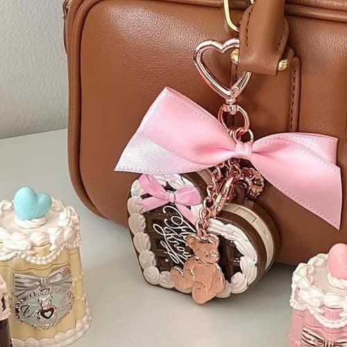 Flower Knows The Sweetie Bear Collection Setting Powder,Cute Bag Charms Purse Keychain,Makeup & Setting Compact and Puff Pressed Powder,Pore Blurring Backed,Gift for Women,0.09 Oz(01 Cocoa) thumbnail 5