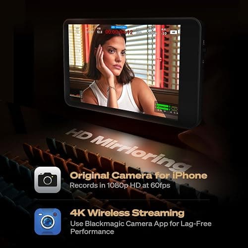 SYNCO XView Vlog Selfie Monitor Schermo 4K per iPhone e Android, Wireless Magnetico Telecamera Posteriore Phone Monitor con Gamma 164FT, Batteria 3H, Altoparlante Integrato per Youtube TikTok Live thumbnail 8