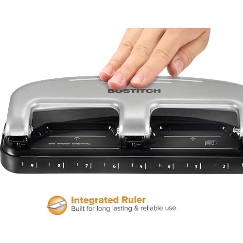 Bostitch Office EZ Squeeze 3-Hole Punch, 20 Sheet Capacity, Reduced Effort, No Jam Technology , Silver thumbnail 8