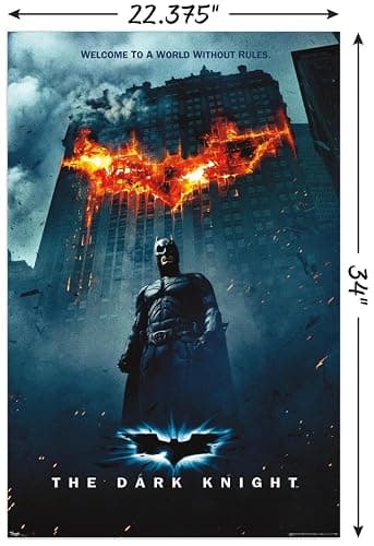 Trends International DC Comics - The Dark Knight - Batman Logo On Fire One Sheet Wall Poster, 22.375" x 34", Unframed Version thumbnail 2